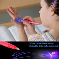 Invisible Ink Pen,14Pcs Spy Pen,Invisible Disappearing Ink Pen with uv Light Fun Activity - 21 - image 3