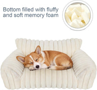 Cute Dog Couch for Medium Large Dogs, Dog Cat Couch Sofa - Large(36x27x10") / White - image 3