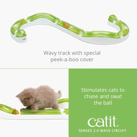 Catit Senses 2.0 Play Circuit Interactive Cat Toy - Wave Circuit / Standard Packaging - image 2