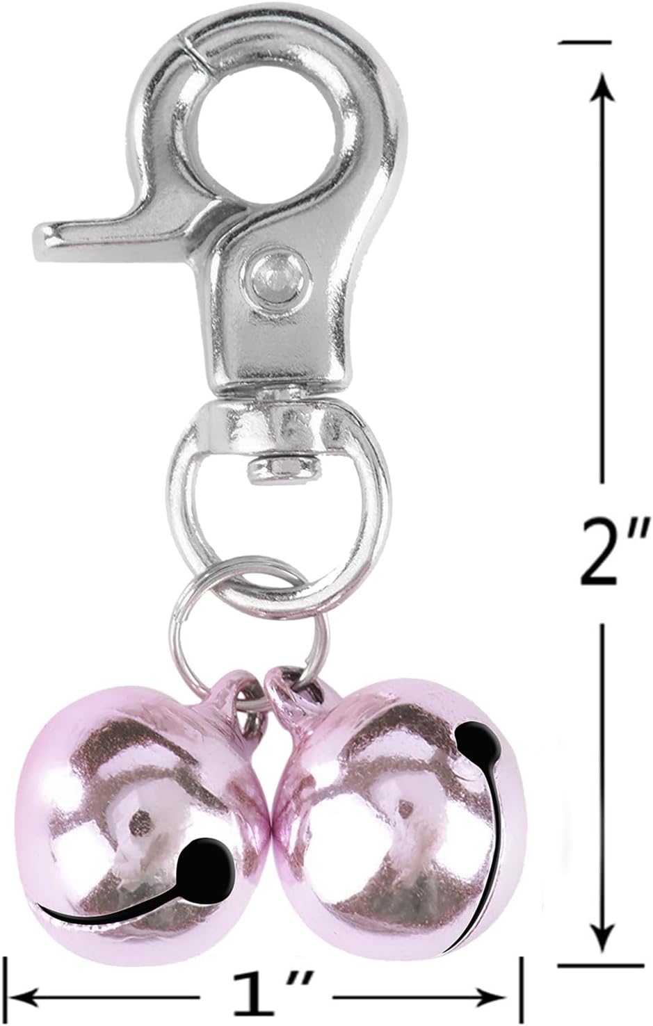 Cat Bell 2 Pack, Pet Collar Bells for Cats and Dogs - Pink / Small - image 2