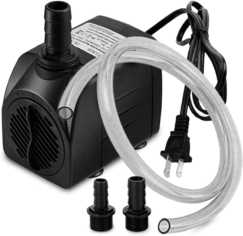 400GPH Submersible Pump with 5 ft Tubing – Essentials for Fish - 400 GPH