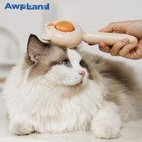 Cat Brush for Short or Long Haired Cats Dogs Rabbits, Cute Dog Brushes with Release Button for Massage and Removes Loose Fur, Dog Hair Brush Kitten Grooming Deshedding Comb