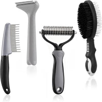 Patelai 4 Pcs Dog Dematting Comb - Gray and Black / Premium