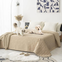 Tcksstex Waterproof Blanket Couch Cover for Dogs Pet Bed Protector – Essentials for Dogs - Beige / 30x70Inch (Pack of 1) - image 2