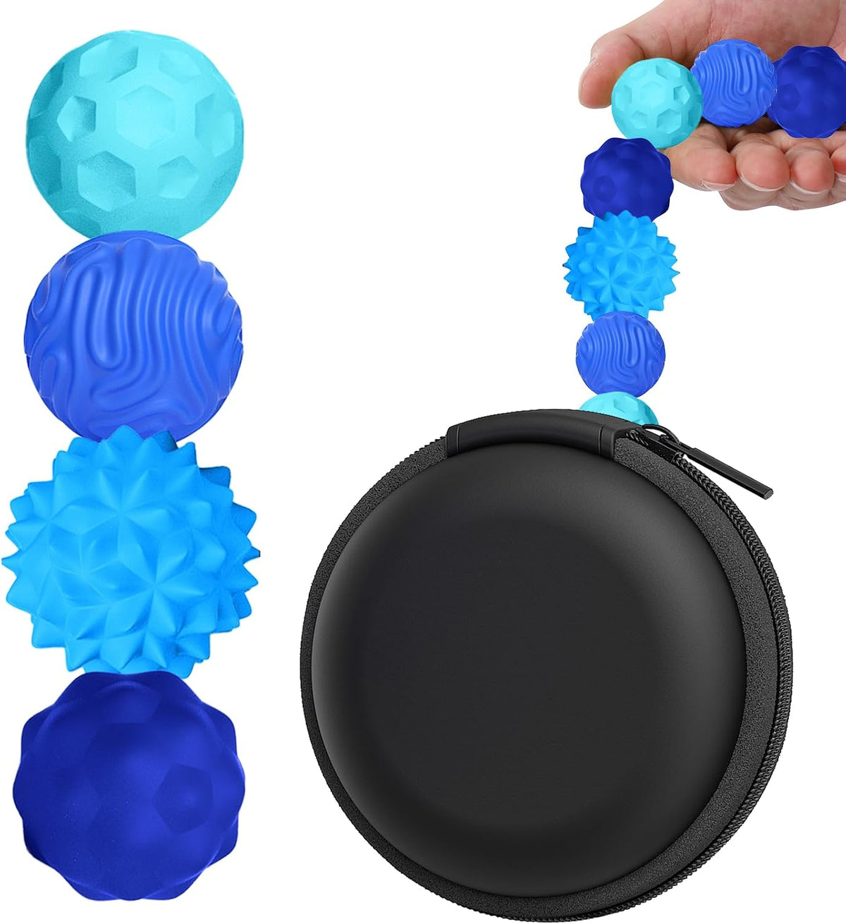 BUSOHA Silicone Magnetic Fidget Balls - Blue / 1.2 Inch