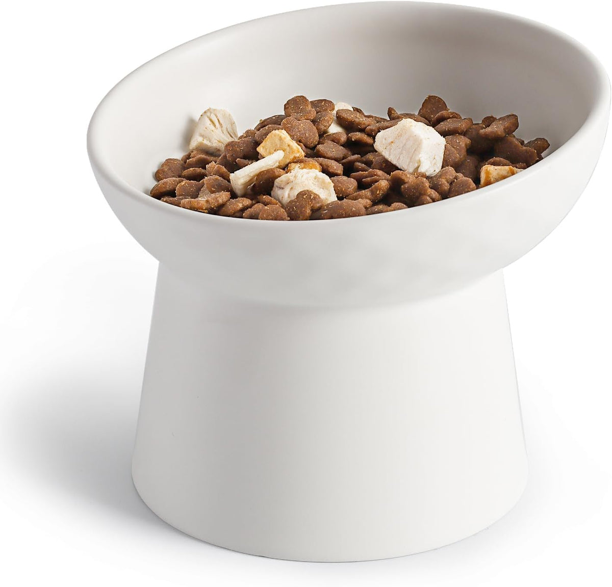 YauYik Small Raised Cat Bowls - WHITE