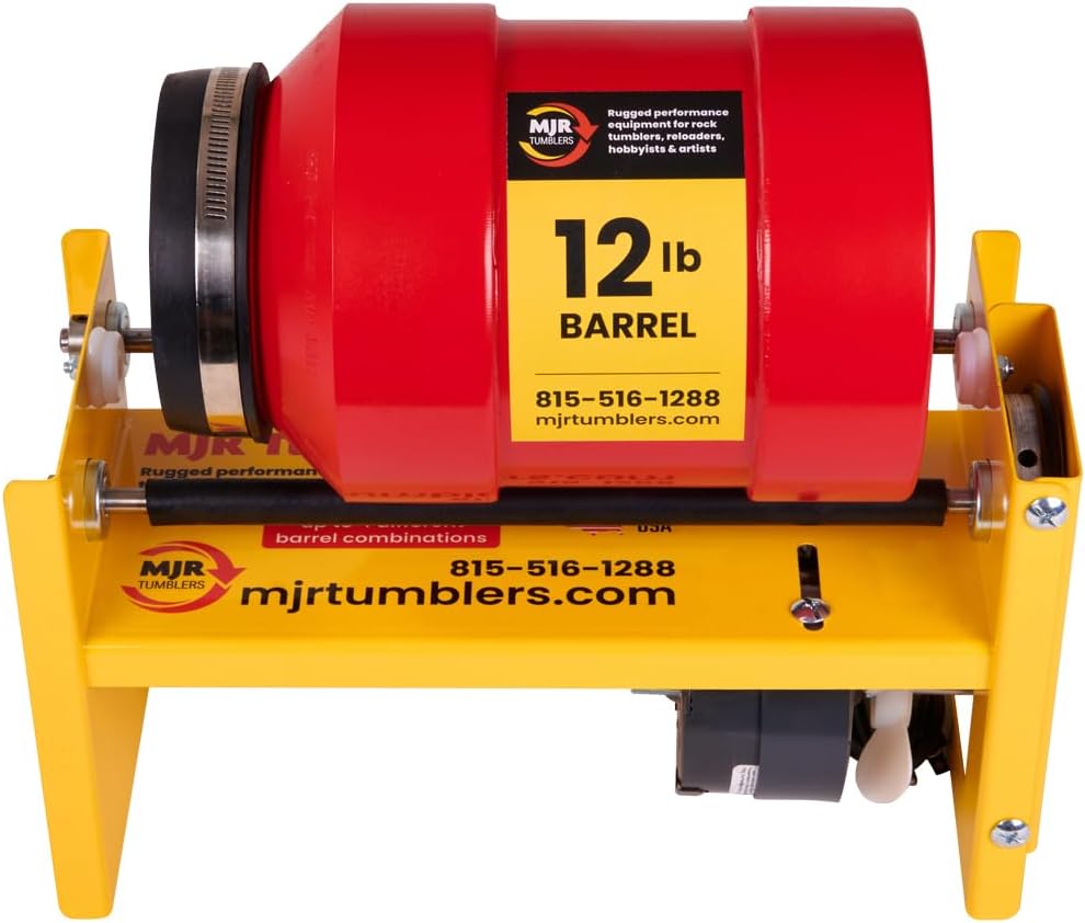 MJR Tumblers 40lb heavy duty rock tumbler with powder-coated steel frame and rubber rollers - view 2