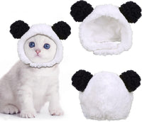 JOICEE Cute Cat Costume Warm Bear Hat Adjustable Small Pet Headwear - Black&White - image 2