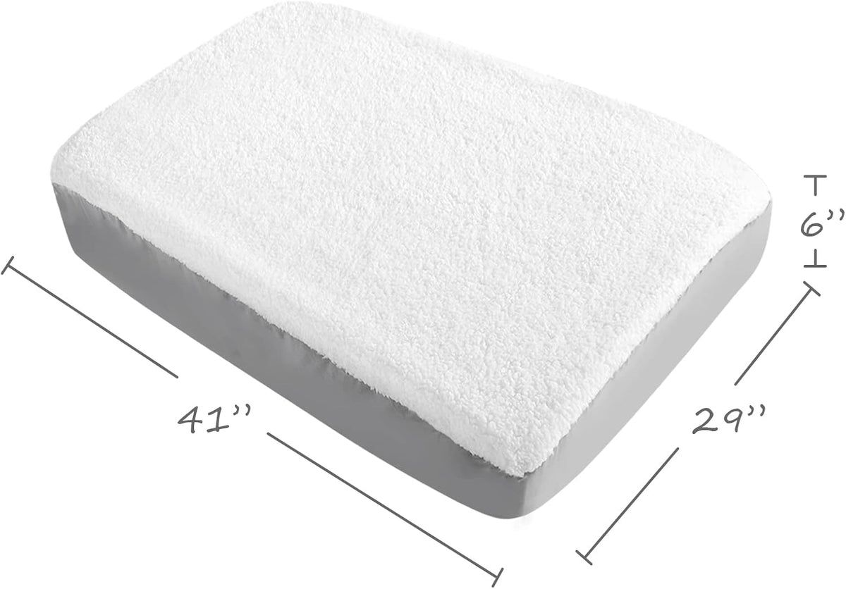 Waterproof Dog Bed Covers Replacement Washable 41 x 29 inch – Essentials for Dogs - White / 29 x 41 x 6inch - image 2