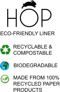 HOP Rabbit Litter Box, Less Mess with Built-in Hay Feeder Designed for Rabbits/Bunnies. Includes - LITTER BOX LINERS ONLY - image 2