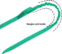 ICEFANG Tactical Dog Leash,K9 Training Walking Bungee Lead with 2 Control Handle,Heavy Duty Quick Release Metal Clasp,for Medium Large Breed (Teal, 6 FT)