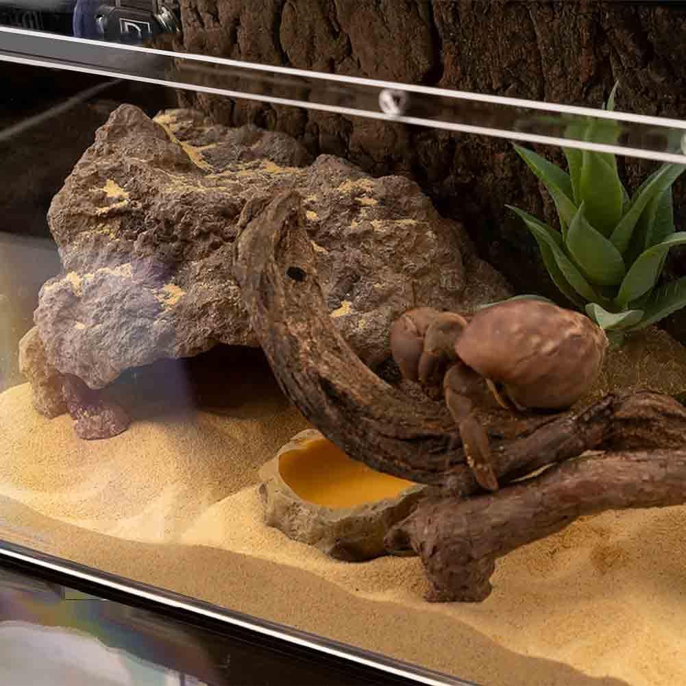 Reptile Hide Bearded Dragon Cave Hideouts Habitat Décor for Snake – Essentials for Reptiles And Amphibians - Large - image 2