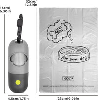 Dog Poop Bags Holder with LED Flashlight - Grey and Black / 1 Count (Pack of 13) - image 3