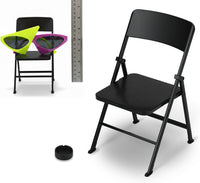 DS. Distinctive Style 1/6 scale black mini folding chair for 12 inch action figures and dolls