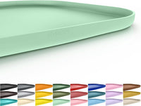 SMILOOL Waterproof Silicone Pet Food Mat with Raised Edge for Dog - Mint Green / 22"L x 14"W