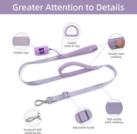 Wisedog Two Handles Dog Leash, Lilac - Lilac Purple / M - image 4