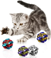 SunGrow Cat Crinkle Balls - Multicolor, 24 Pcs - image 2