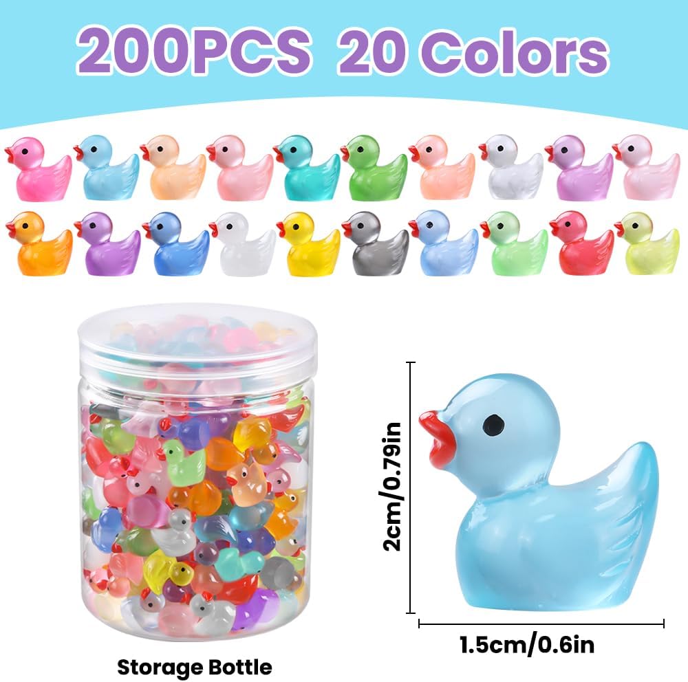 DULEFUN 150 mini resin animal and duck figurines in bright colors - view 26