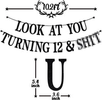 Black Glitter Look at You Turning 25 & Sh*t Banner - 12 - image 2
