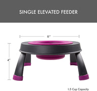 Dexas Pets Elevated Pet Feeder, 4 Cup Capacity - Small/1.5 Cup Capacity / Fuchsia - image 2