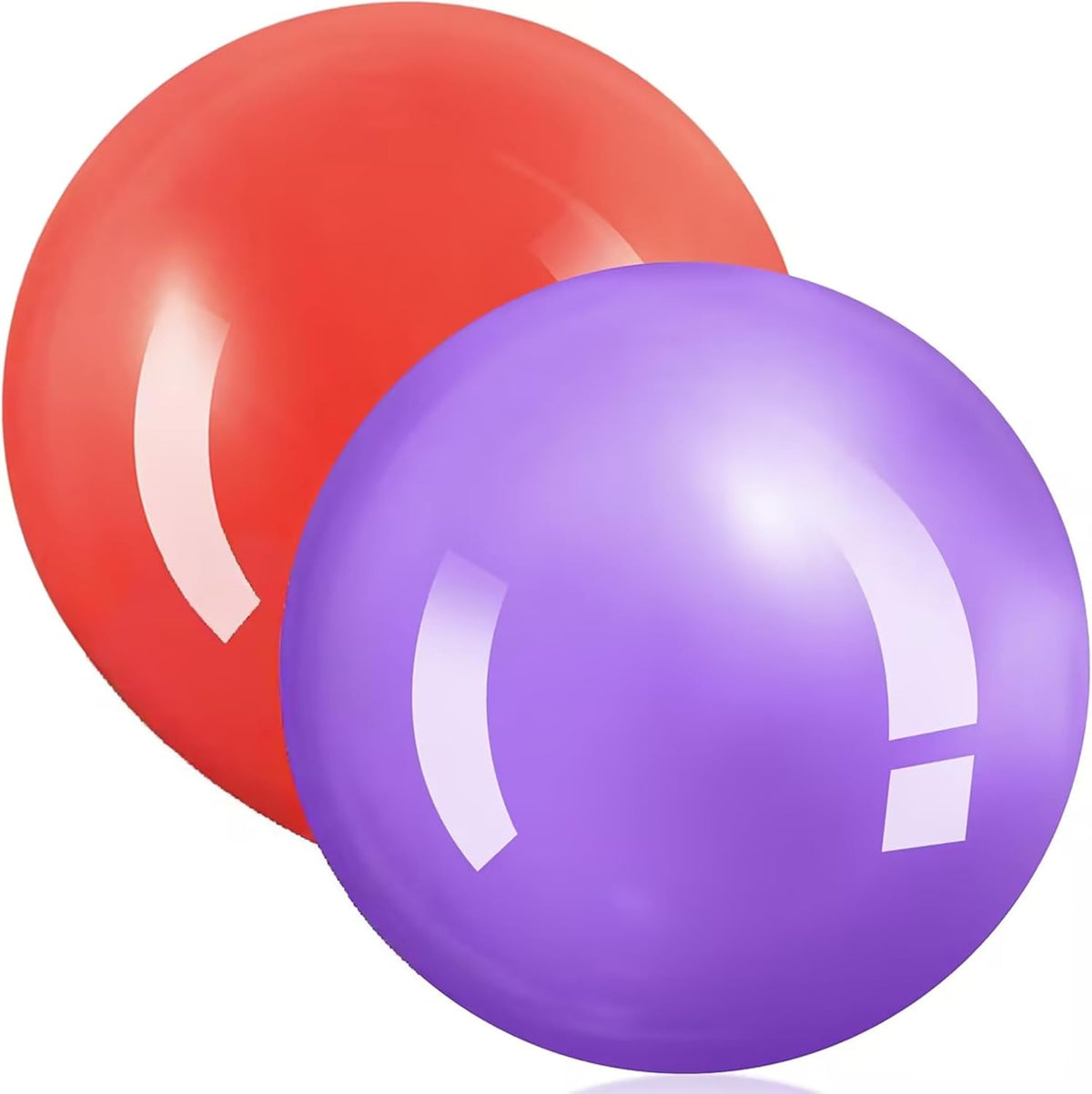 Jenaai giant inflatable bouncy balls in red and blue, 30 inches across - view 3