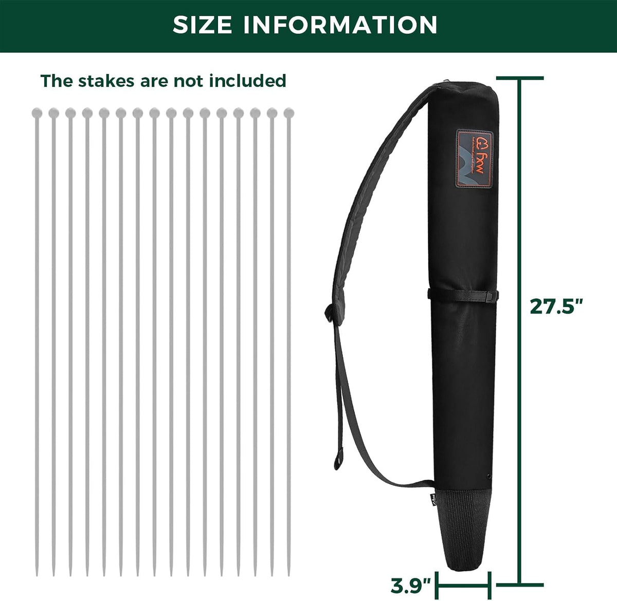 FXW Stake Bag Designed for Storing and Carrying While Camping – Essentials for Dogs - 24inch - image 2
