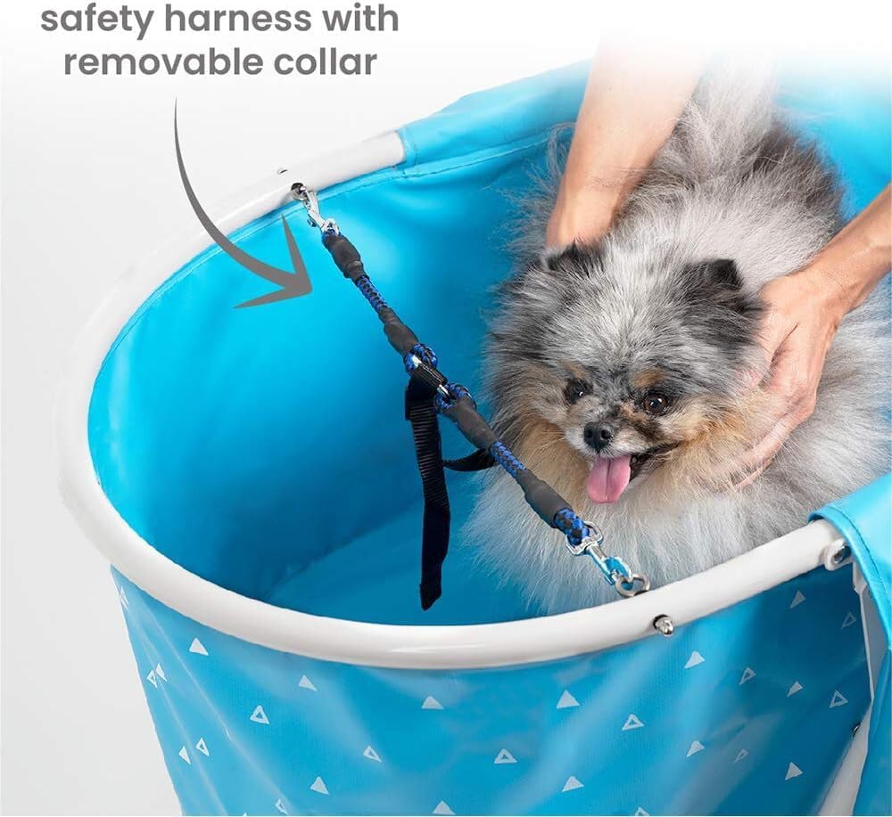 Portable Foldable Dog Bathtub for Small & Medium Dogs – Essentials for Dogs - Blue - image 4