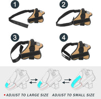 Bolux Dog Harness, No-Pull Reflective Dog Vest, Breathable Adjustable Pet Harness with Handle for Outdoor Walking - No More Pulling, Tugging or Choking (Army Yellow, L)
