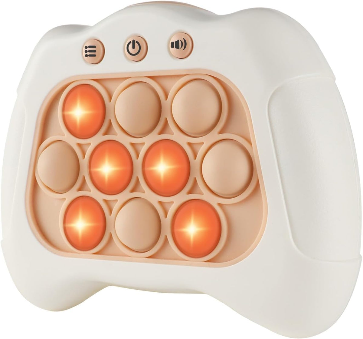 Intoypad Handheld Speed Push Pop Game Fun Sensory Fidget Toy for Kids - White
