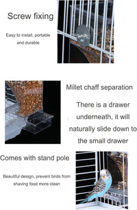 Bird Parrot Feeders, No Mess Bird Feeder for Cage - image 4