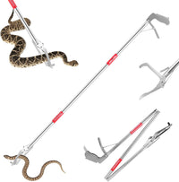 50" Collapsible Stainless Steel Snake Grabber Tool: Multi-Functional