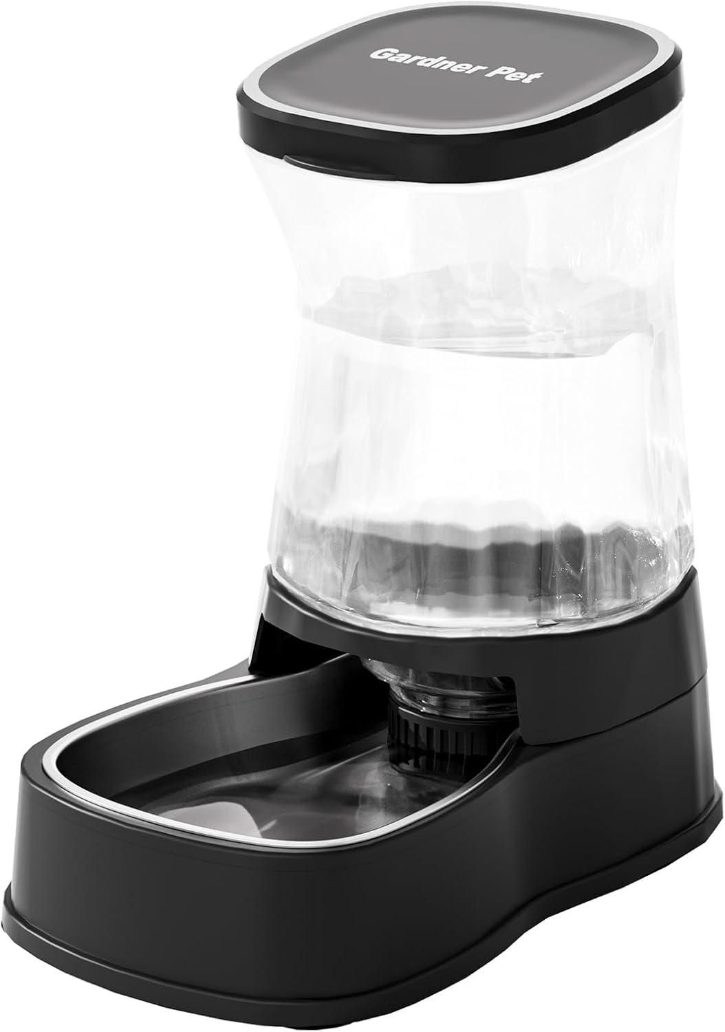 Automatic Dog Water Dispenser, Stainless Steel Bowls Feeder - Dark / 1 Gallon