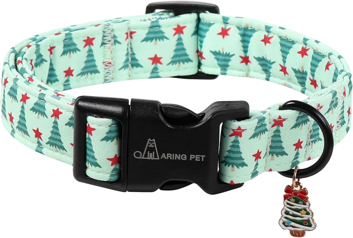ARING PET Fall Dog Collars - X-Small / Christmas Green Tree