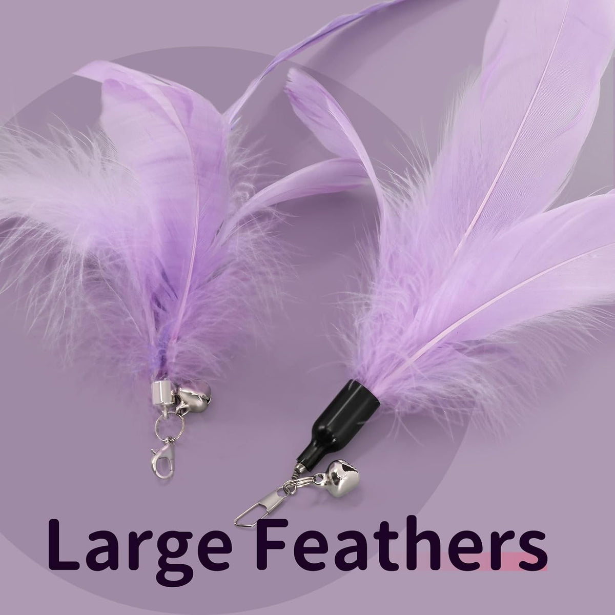 SONGWAY Cat Wand Toys for Indoor Cats - Purple - image 4