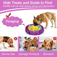 Vivifying Snuffle Mat for Dogs - Yellow&Blue&Purple - image 4