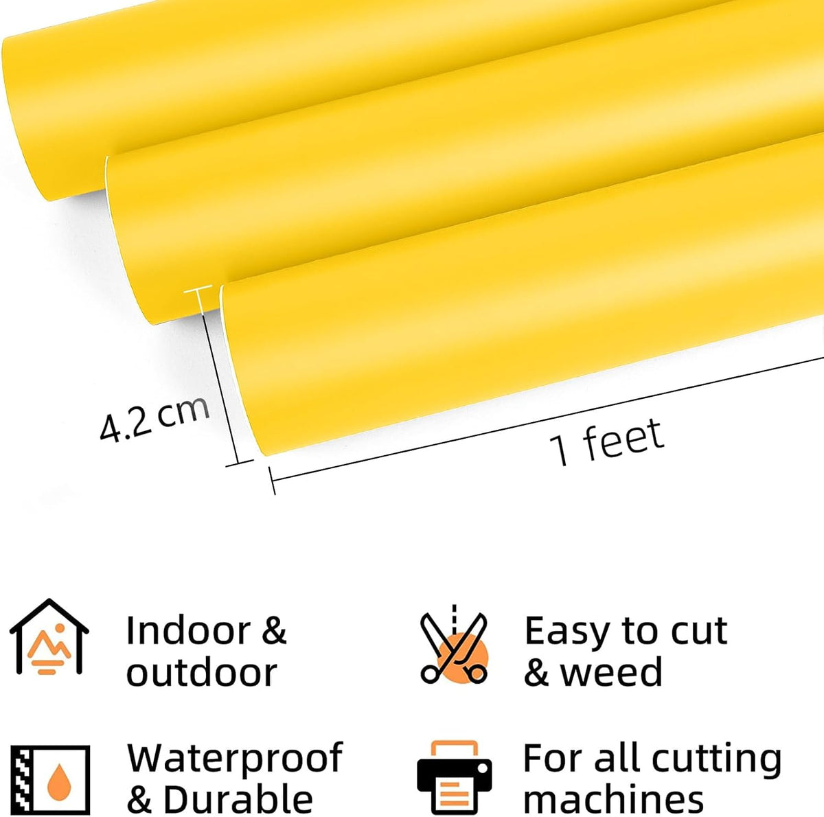 Prime Vinyl Permanent Vinyl - Matte Yellow / 10FT - image 3