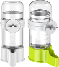 Pawfly 2 Pcs Bird Water Dispenser, Automatic Water Feeder - 2 PC / White&Green