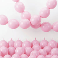Pearl White Linking Balloons for Wedding Bride Shower Mermaid Party - Baby Pink / 10 inch