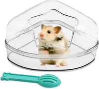 PINVNBY Large Hamster Sand Bath Container Chinchilla Dust Bathroom - Medium: Star-Shaped Opening