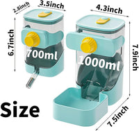 PODOO 34oz Rabbit Food Dispenser, Bunny Feeder Bowl, Large Hanging Automatic Pet Food Dispenser, Hanging Outside or Inside The Cage for Ferret Guinea Pig Rat Cat Puppy (Food)