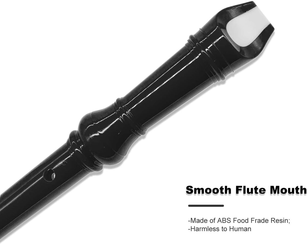 Felt Recorder Case for Soprano, Gray, for Kids – Fun for Kids & Family - Black - image 3