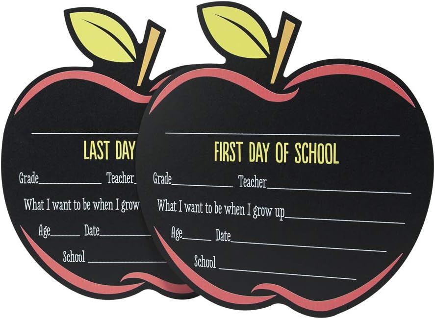 Canopy Street first and last day of school dry erase sign set in notebook design, 10 x 12 inches - view 4