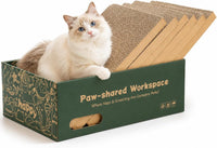 ARGOPET Cat Cardboard House with 2 PCS Scratching Pads – Essentials for Cats - Standard: 1 Box, 6 Pads