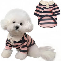 MANON ROSA Boy Dog Polo Shirt for Small Dogs, S - Medium / Pink