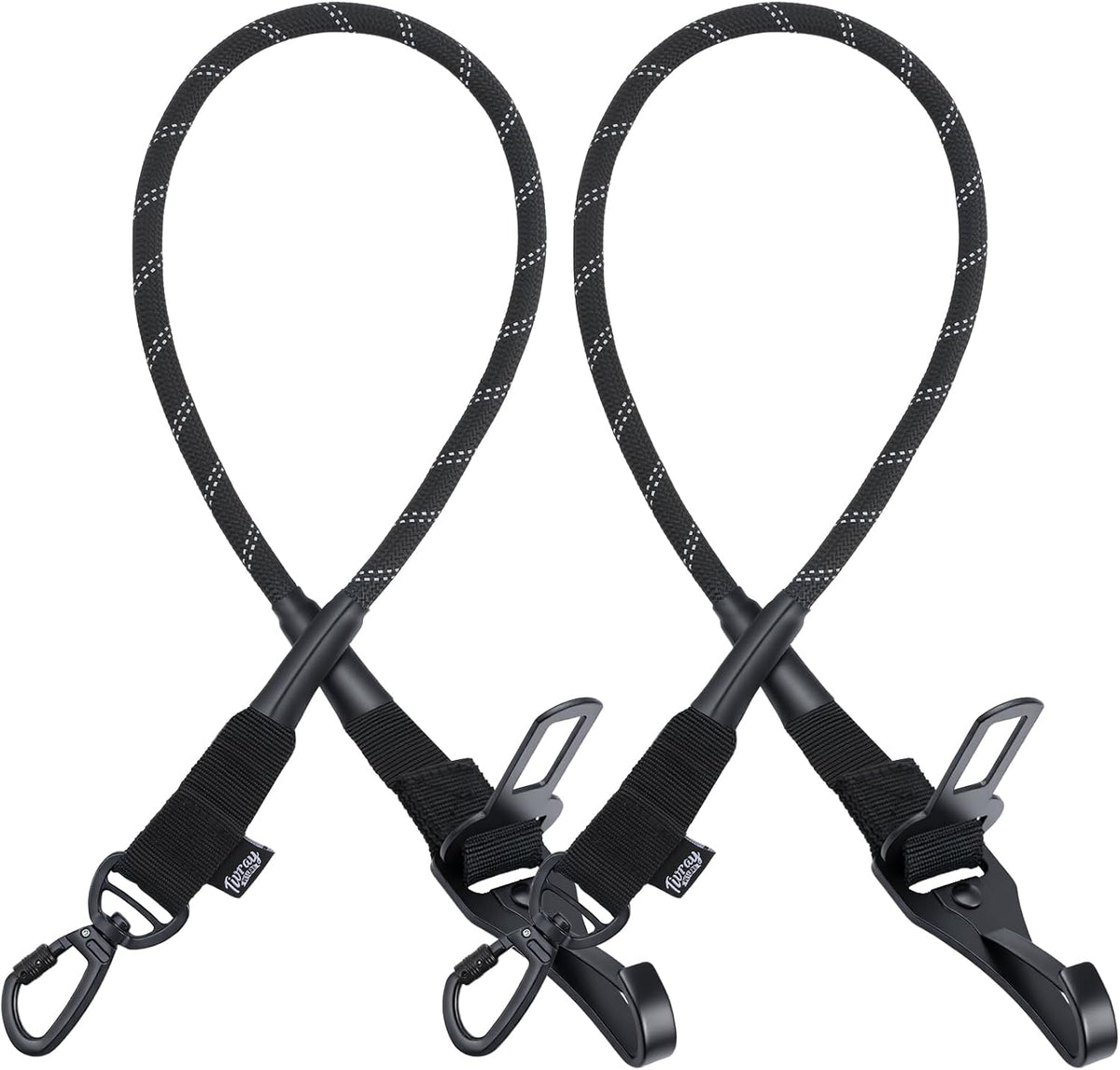 2Pcs Dog Seat Belt, Dog Car Seat Belt Bungee for Pet - Black-No Bungee / 2Pcs