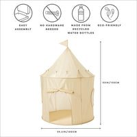 3 Sprouts Kids Play Tent for Ages 3 to 10 - Solid Beige - image 3
