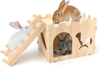 Large Wooden Bunny Hideout - Modern