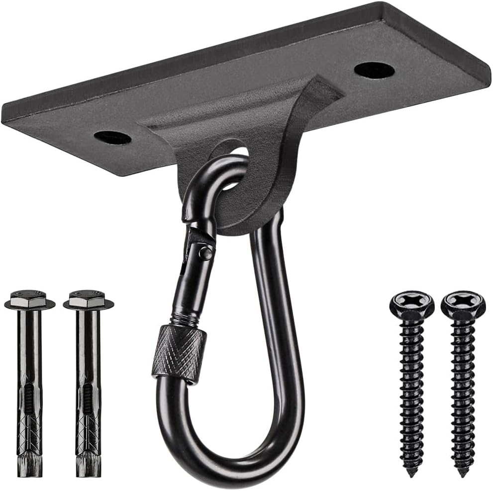 Dolibest Ceiling Mount Swing Hanger Heavy Duty Swing Set Hook - 2 Holes Ceiling Anchor