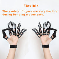 Thafikzi black articulated skull finger gloves, left and right hand pair - view 6