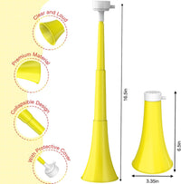 Collapsible Stadium Horn 24 Inch Vuvuzela Trumpet Blow Horns - Yellow - image 2